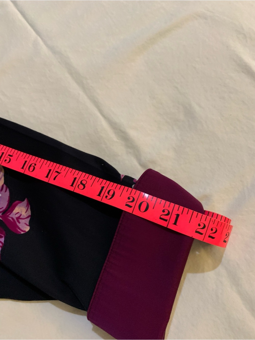 Chico’s Black Floral Button-Up Blouse with Magenta Accents size 2 (12/L). NWOT - Picture 10 of 11